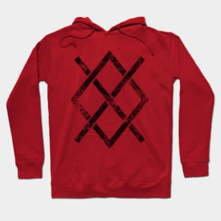 Gungnir Norse Odin Viking Rune Pagan Distressed Hoodie